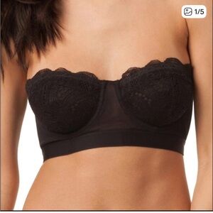 Lively Lace Unlined Strapless Bra